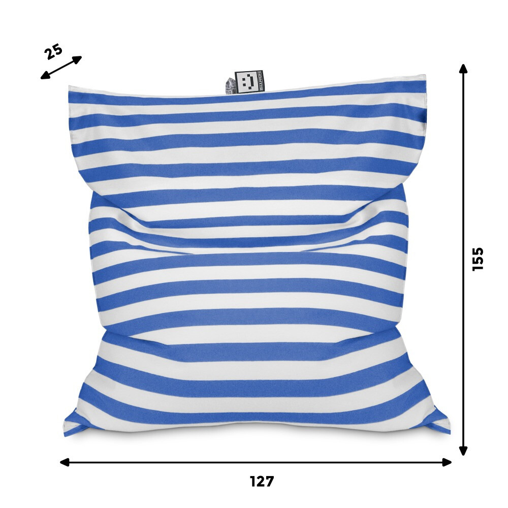 Big Puff-zitzak Toldotex in Blauw, waterbestendig voor buiten of binnen (4)