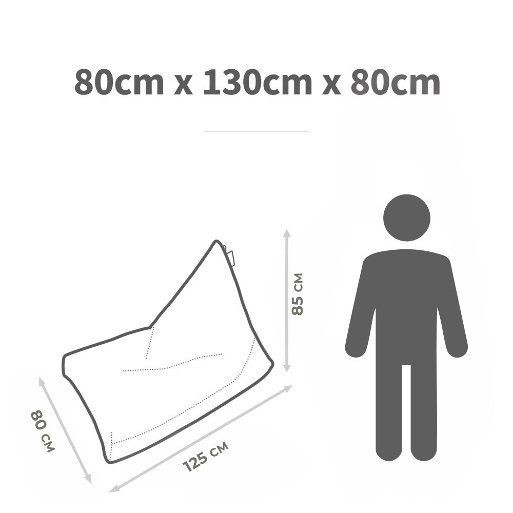 Pyramid zitzak Soft Zwart (3)